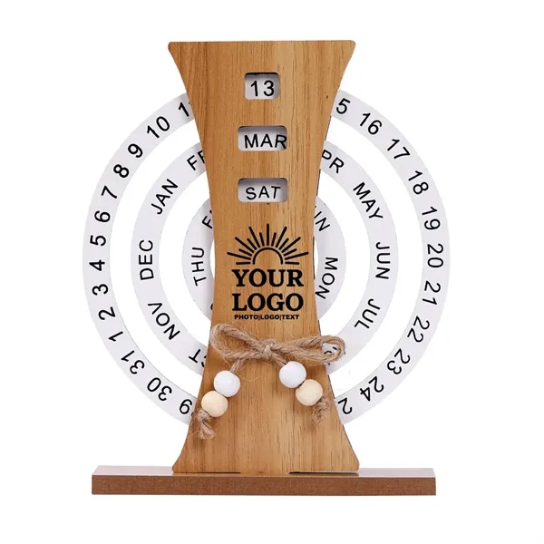 Desk Calendars Rotatable Wooden Perpetual - Desk Calendars Rotatable Wooden Perpetual - Image 0 of 3