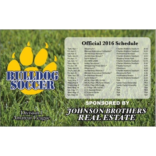 5.625 x 3.5 Square Corner - Schedule Magnet