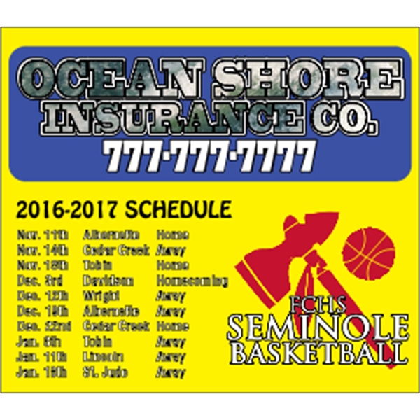 4 x 3.5 Square Corner - Schedule Magnet