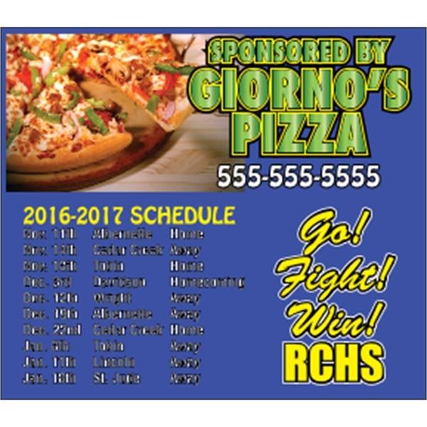 4 x 3.5 Square Corner - Schedule Magnet