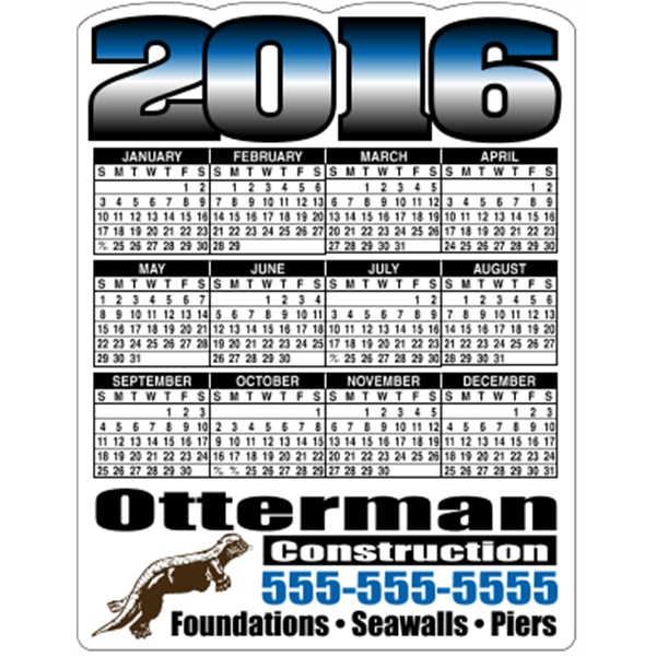 4.125 x 5.375 - Die-Cut Calendar Magnets