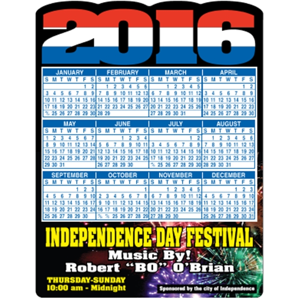4.125 x 5.375 - Die-Cut Calendar Magnets