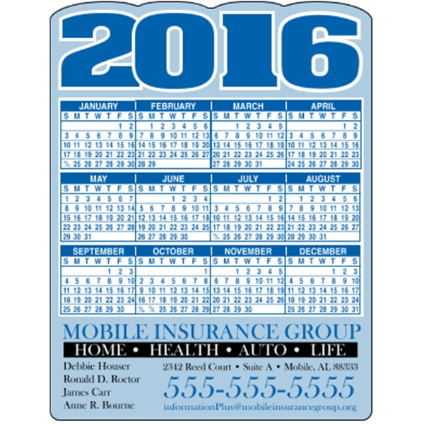4.125 x 5.375 - Die-Cut Calendar Magnets