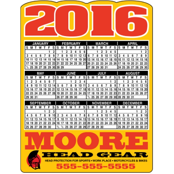 4.125 x 5.375 - Die-Cut Calendar Magnets