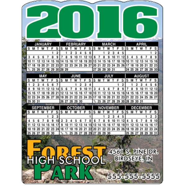 4.125 x 5.375 - Die-Cut Calendar Magnets