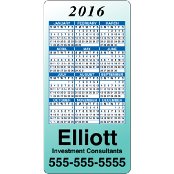 2 x 4 Round Cornered - Calendar Magnet
