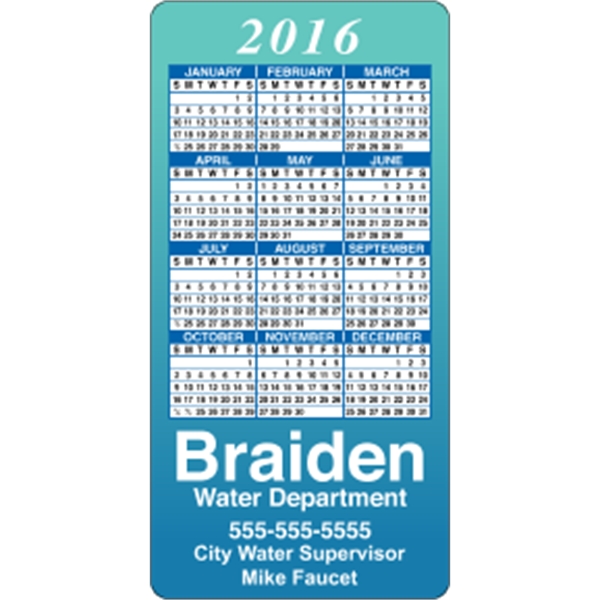 2 x 4 Round Cornered - Calendar Magnet