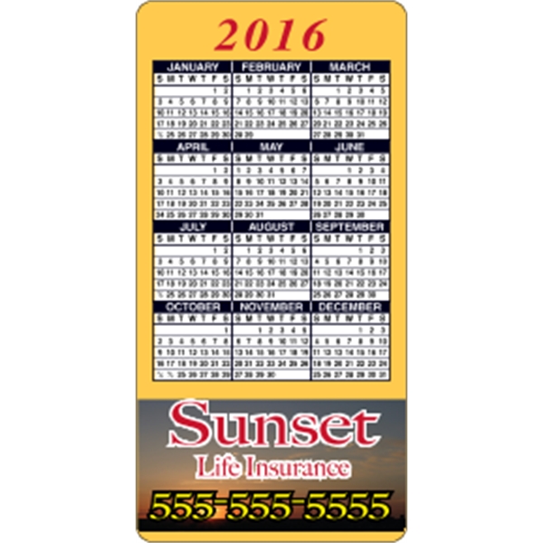 2 x 4 Round Cornered - Calendar Magnet
