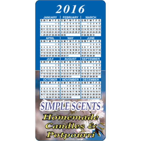2 x 4 Round Cornered - Calendar Magnet