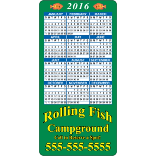 2 x 4 Round Cornered - Calendar Magnet