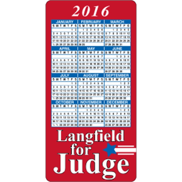 2 x 4 Round Cornered - Calendar Magnet