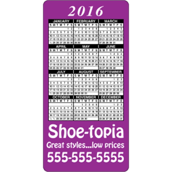 2 x 4 Round Cornered - Calendar Magnet