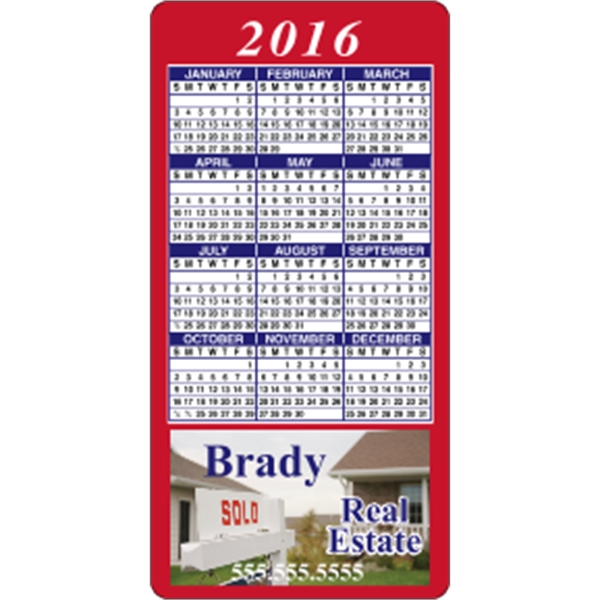 2 x 4 Round Cornered - Calendar Magnet