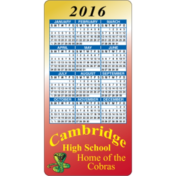 2 x 4 Round Cornered - Calendar Magnet