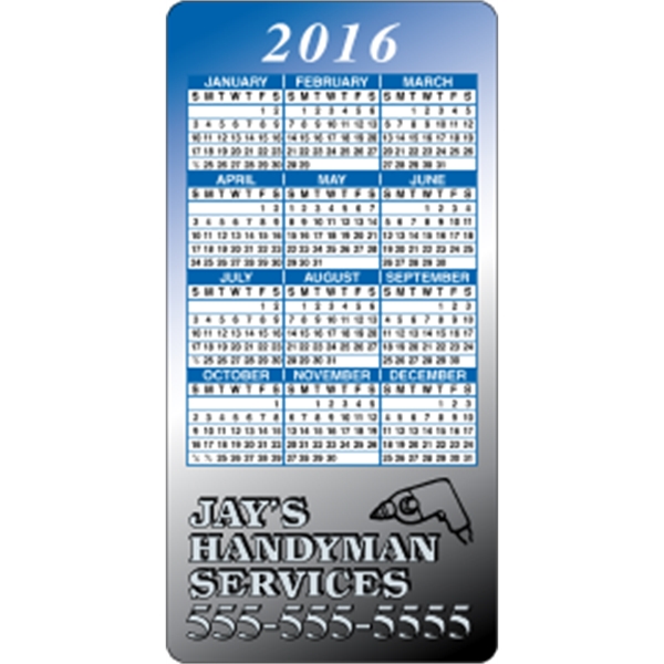 2 x 4 Round Cornered - Calendar Magnet