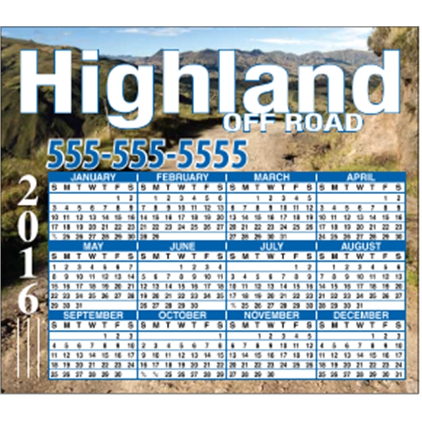 4 x 3.5 Square Cornered - Calendar Magnet