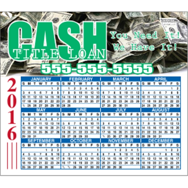 4 x 3.5 Square Cornered - Calendar Magnet