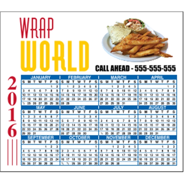 4 x 3.5 Square Cornered - Calendar Magnet