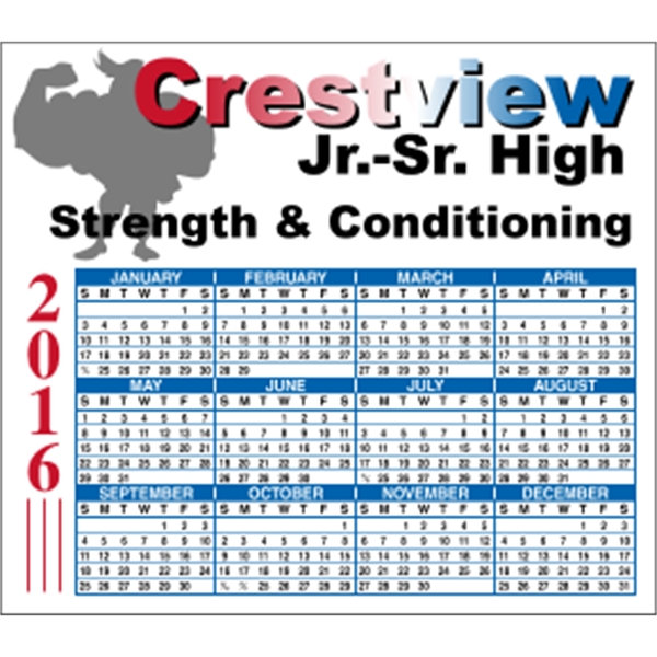 4 x 3.5 Square Cornered - Calendar Magnet