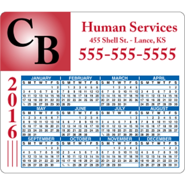 4 x 3.5 Round Cornered - Calendar Magnet