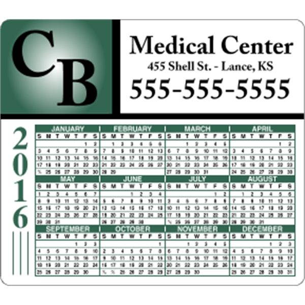 4 x 3.5 Round Cornered - Calendar Magnet