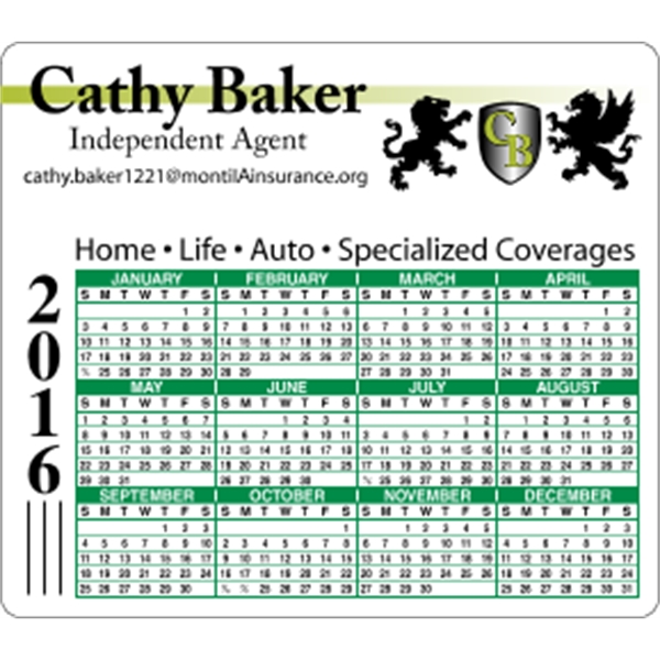 4 x 3.5 Round Cornered - Calendar Magnet