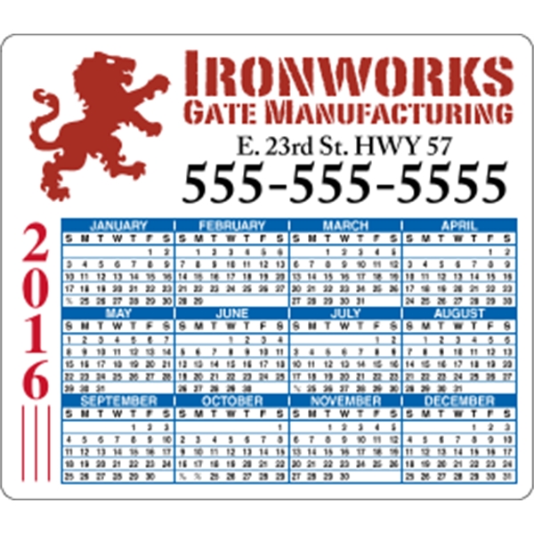 4 x 3.5 Round Cornered - Calendar Magnet