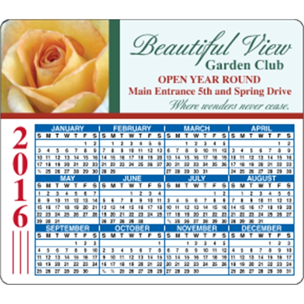 4 x 3.5 Round Cornered - Calendar Magnet