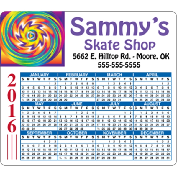 4 x 3.5 Round Cornered - Calendar Magnet
