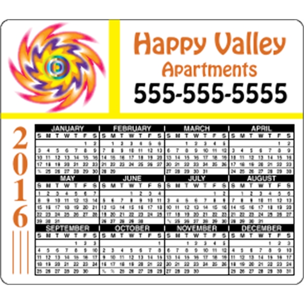 4 x 3.5 Round Cornered - Calendar Magnet