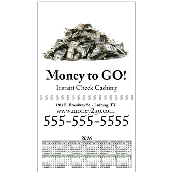 4 x 7 Square Cornered - Calendar Magnet