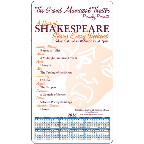 4 x 7 Round Cornered - Calendar Magnet