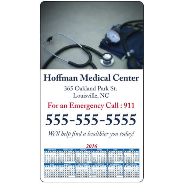 4 x 7 Round Cornered - Calendar Magnet