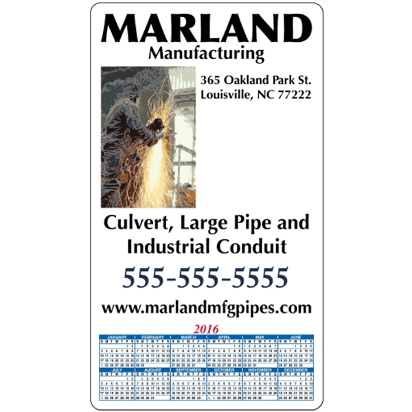 4 x 7 Round Cornered - Calendar Magnet
