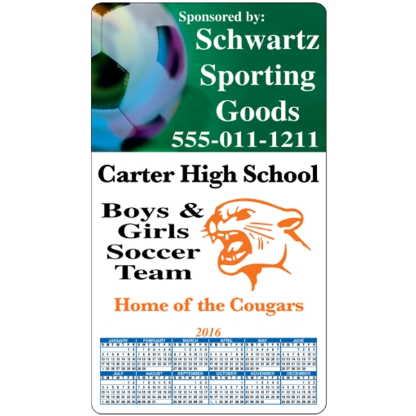 4 x 7 Round Cornered - Calendar Magnet