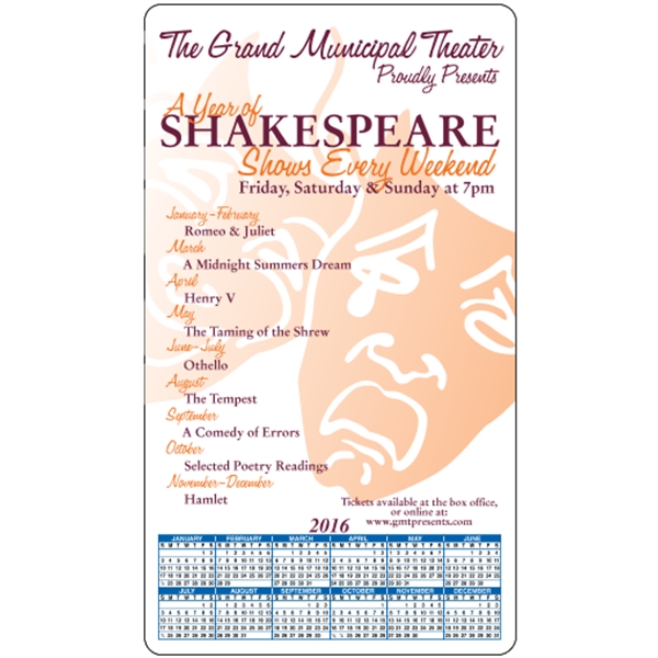 4 x 7 Round Cornered - Calendar Magnet