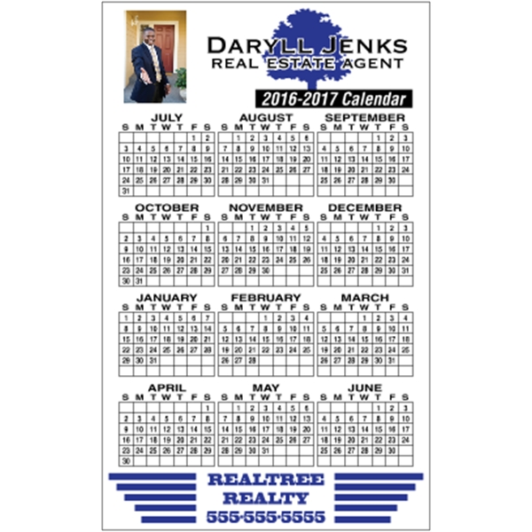 3.5 x 5.625 Square Cornered - School Calendar Magnet