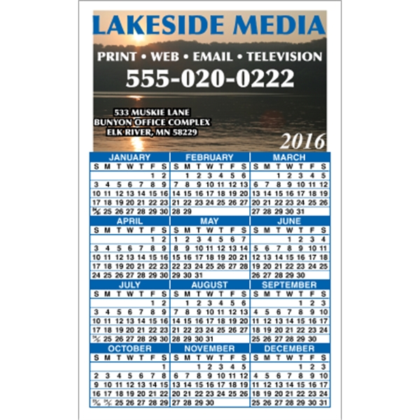 3.5" x 5.625" Top Image - Calendar Magnet