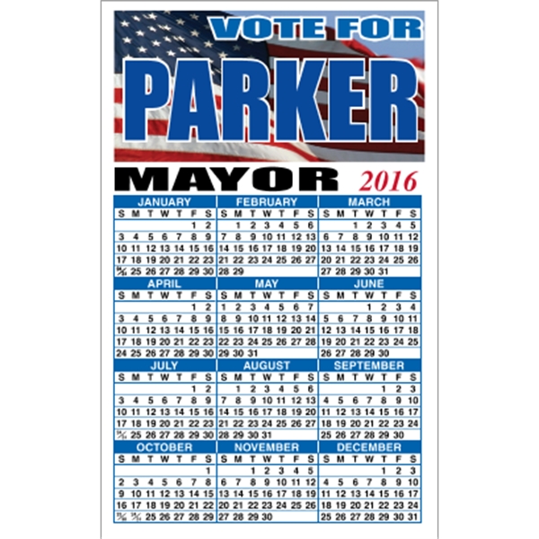 3.5" x 5.625" Top Image - Calendar Magnet