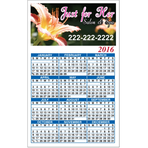 3.5" x 5.625" Top Image - Calendar Magnet
