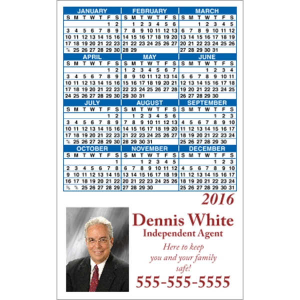 3.5" x 5.625" Bottom Image - Calendar Magnet