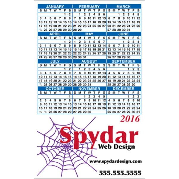 3.5" x 5.625" Bottom Image - Calendar Magnet