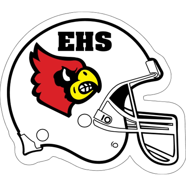 .030" Spot Color Outdoor Magnets - Football Helmet