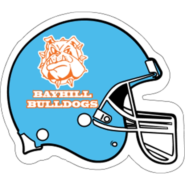 .030" Spot Color Outdoor Magnets - Football Helmet
