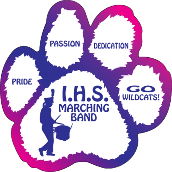 5.5" Paw Print Magnet 4CP
