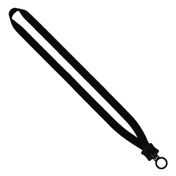 Custom 1/2" Smooth Nylon Lanyard with Plastic Clamshell & O-Ring