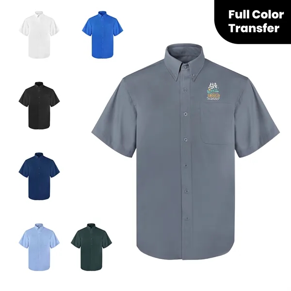 Men's Short Sleeve Twill Button Down Shirt - Men's Short Sleeve Twill Button Down Shirt - Image 0 of 1