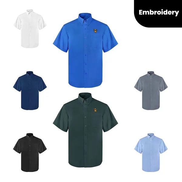 Men's Short Sleeve Twill Button Down Shirt - Men's Short Sleeve Twill Button Down Shirt - Image 1 of 1