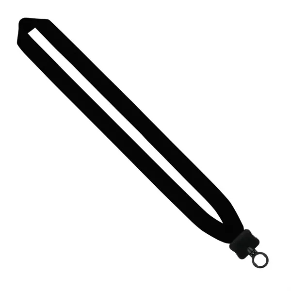 1" Cotton Lanyard w/ Plastic Clamshell & O-Ring