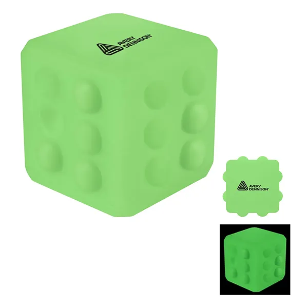 Glow in The Dark Square Push Pop Ball